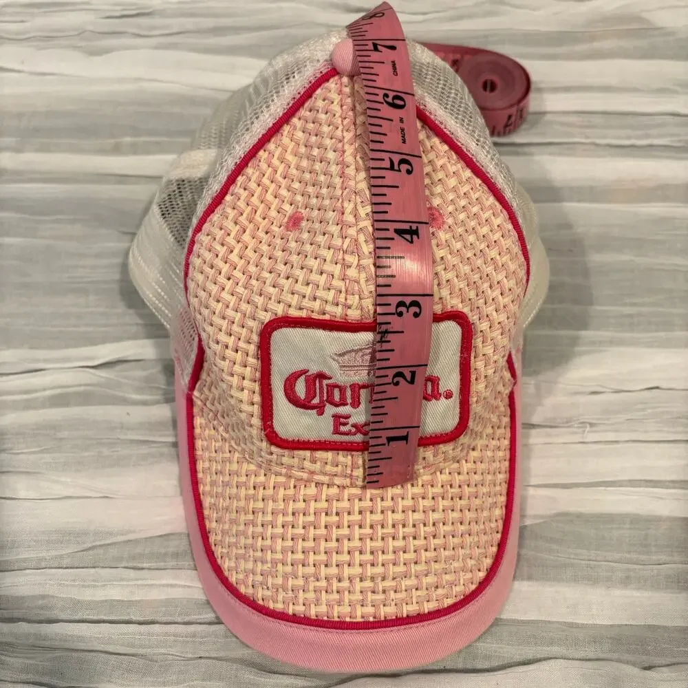 VISION CONCEPTS CORONA EXTRA Trucker Cap Pink/Wht SzOS Collectible Sporty Beachy